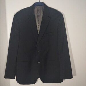 Lauren Ralph Lauren Blazer Men 44R Black Slim Fit 2 Button Sport Coat 100% Wool